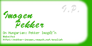 imogen pekker business card